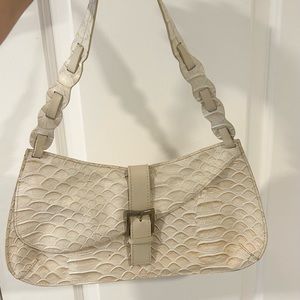 Tiffany & Fred off white snakeskin shoulder bag